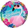 Loonballoon Safari-Jungle Balloons, 18 inch BIRTHDAY PINK FLAMINGO 2 pcs LOON-LAB-57272-Q-U